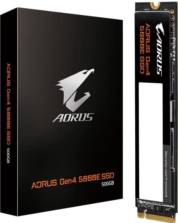 Immagine prodotto Gigabyte SSD GBT AORUS 5000E M.2 500GB PCIe Gen4x4 2280 (500 GB, M.2 2280)
