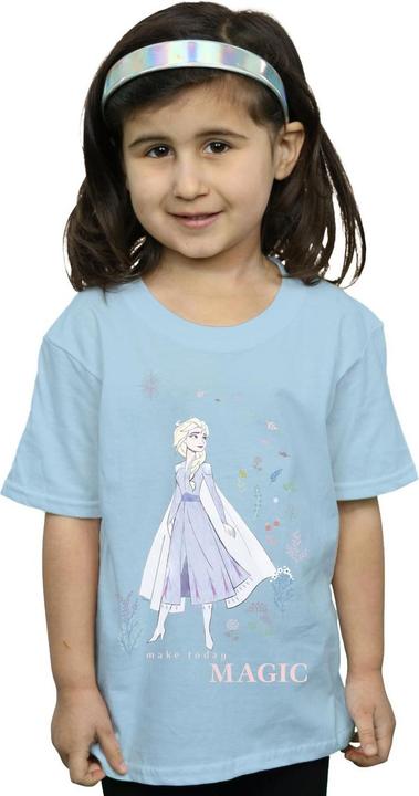 Actual product image Disney Girls Frozen 2 Elsa Make Today Magic Cotton T-Shirt (104)