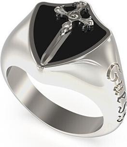 Guess Fashion steel ring for men South Elemeda JUMR04020JWSTBK - Circuit: 64 mm (64)