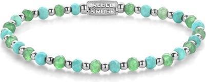 Rebel Rose - Blue Green Adventure Beaded Bracelet RR-40144-S - Length: 16.5 cm (16.50 cm)