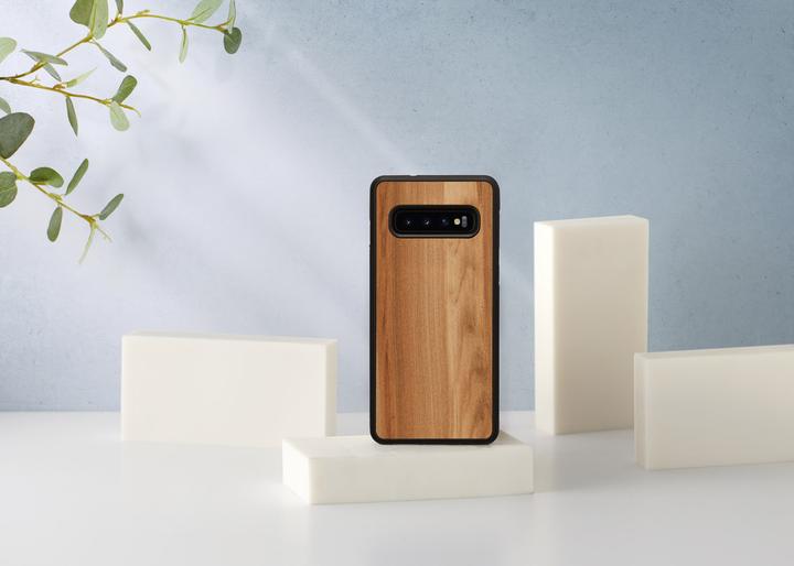 Actual product image Man.Wand &WOOD SmartPhone case Galaxy S10 cappuccino juodas (Samsung Galaxy S10)
