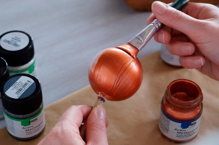 Actual product image Kreul Acrylic metallic paint, creamy opaque, 50 ml (Charcoal, 50 ml)