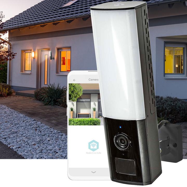 Immagine prodotto Nedis SmartLife Telecamera da esterno | Wi-Fi | Luce ambientale | Full HD 1080p | IP65 | Archiviazione (1920 x 1080 Pixels)