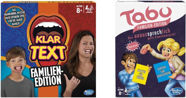 Actual product image Hasbro Gaming Klartext + Tabu family edition advantage bundle