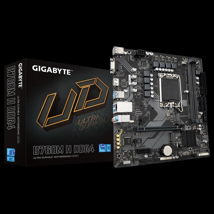 Produktbild Gigabyte B760M H DDR4 (LGA 1700, Intel B760 Express, mATX)