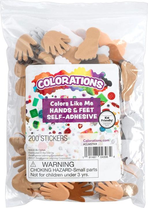 Actual product image No Name Colourings - Colours Like Me Hands and Feet Foam Stickers