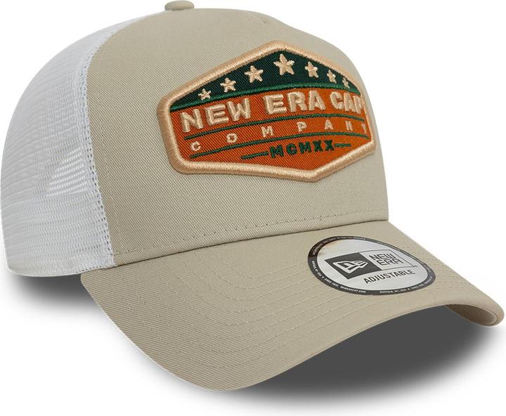 Produktbild New Era A-Frame Mesh Trucker Cap - Vintage Brand Beige (One Size)