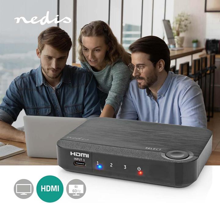 Image du produit Nedis Convertisseur HDMI ™ | 1x USB-C™ / 2x HDMI™ entrée | 1x HDMI™ sortie | 1 voie | 4K@60Hz | 18 Gbps