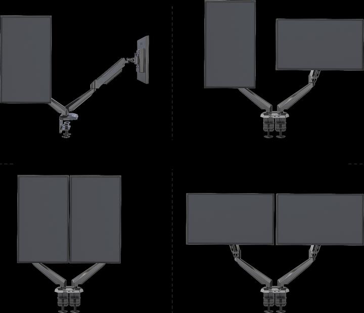 Produktbild Rockstable Prof. Double USB Schwarz (Tisch, 32")
