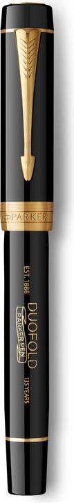 Actual product image Parker Pen PARKER fountain pen Duofold 135 special ed. black/gold nib 18k M gift box (Gold)