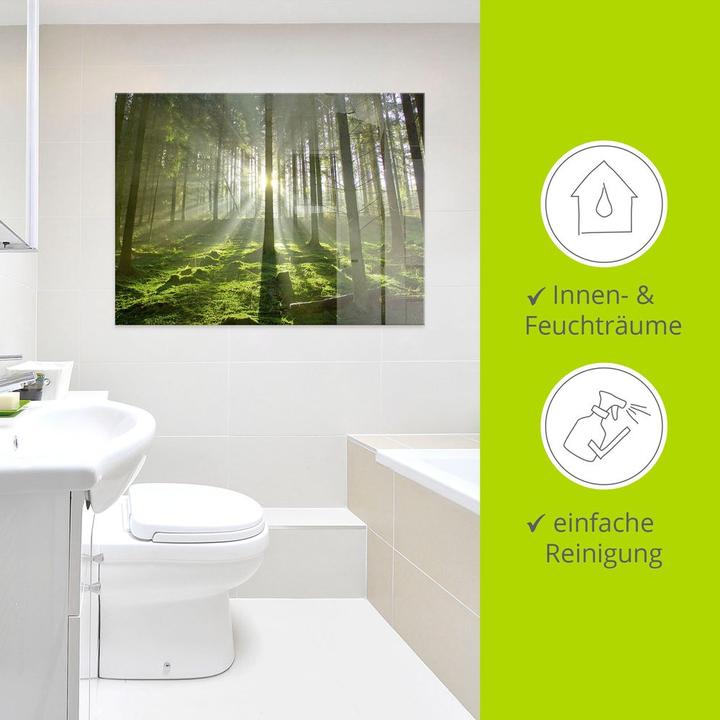 Actual product image Artland Glass picture Forest backlit T5SV (30x30 cm)