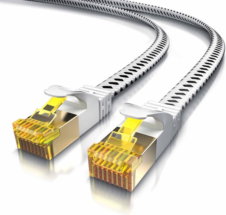 Actual product image Primewire CAT 7 network cable flat cotton jacket - LAN patch cable data cable - flat ribbon cable - (U/FTP, CAT7, 2 m)
