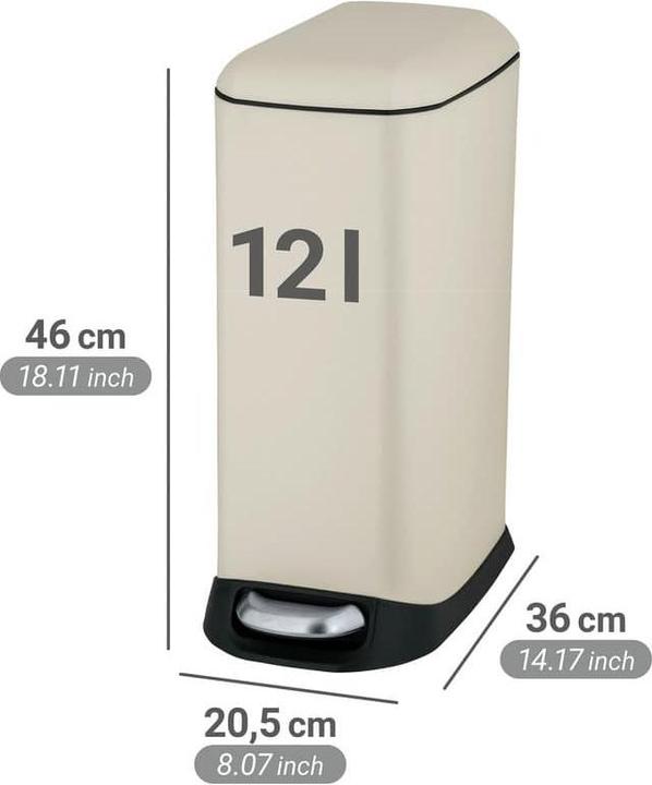 Actual product image Wenko Treteimer Design Easy-Close (12 l)
