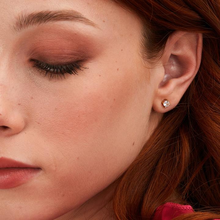 Actual product image La Petite Story Gold-plated earrings with clear zircons Silver LPS01AWV13 (925 silver)