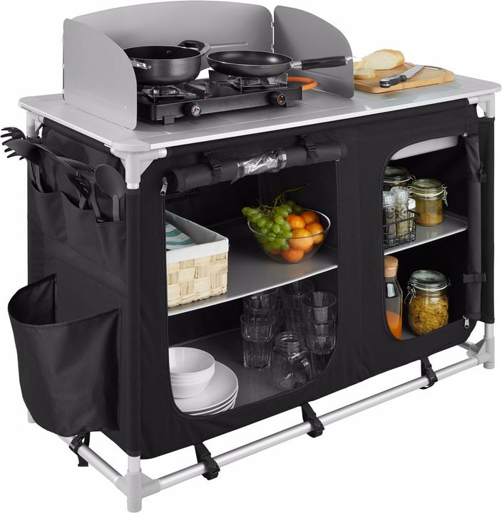 Actual product image tectake Camping Kitchen 116x52x107cm