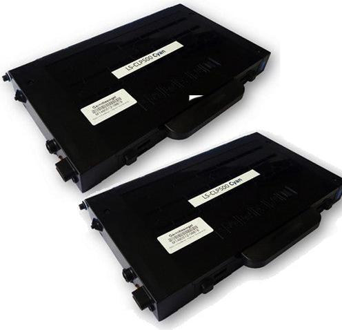 Actual product image Hermex Compatible Toner Samsung CLP-500 CLP 500 cyan (C)