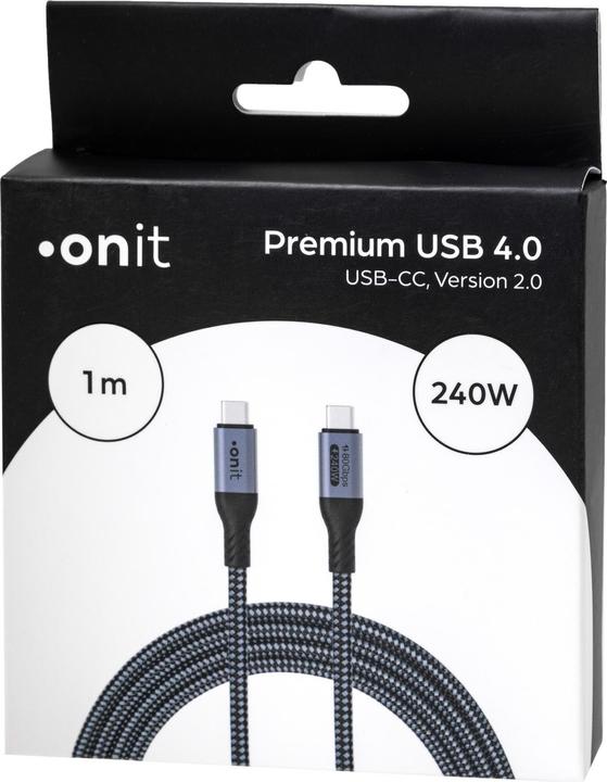 Immagine prodotto Onit USB4-Kabel v2.0 Premium USB C - USB C (1 m, USB 4.0, 240 W)