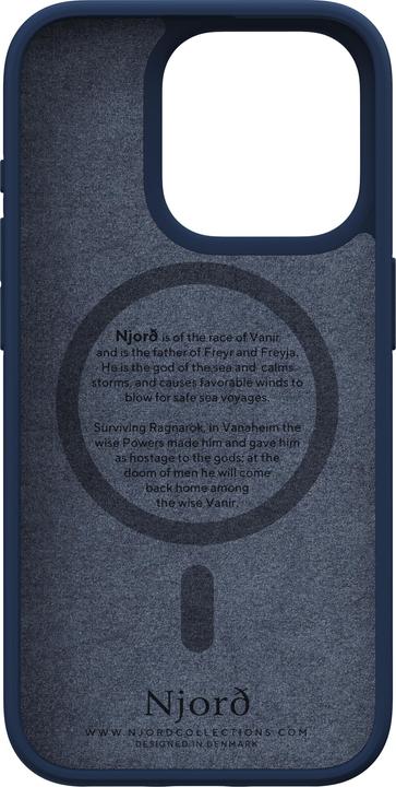Produktbild Njord Salmon Leather Magsafe Case for iPhone 15 Pro, Blau (Apple iPhone 15 Pro)