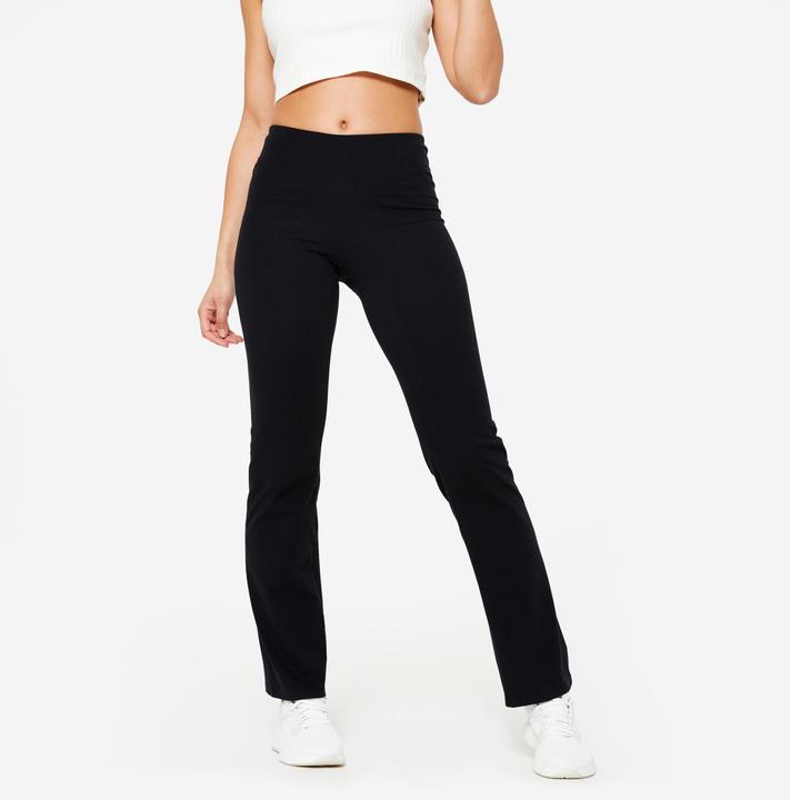Immagine prodotto Domyos Leggings a gamba svasata da donna - nero (W28/L31)