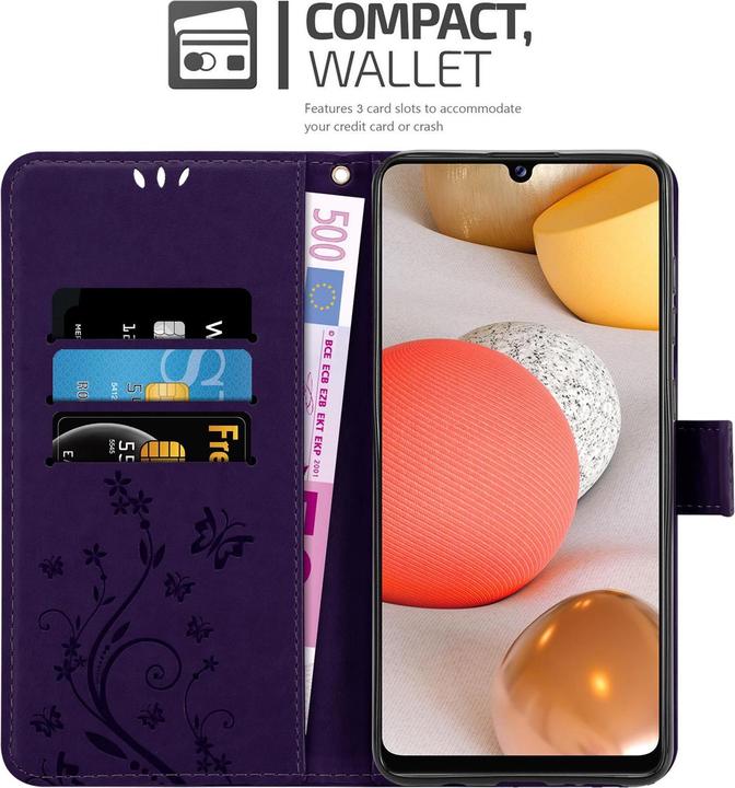 Actual product image Cadorabo Flower Book Cover (Samsung Galaxy A42 5G, Samsung Galaxy M42 5G)