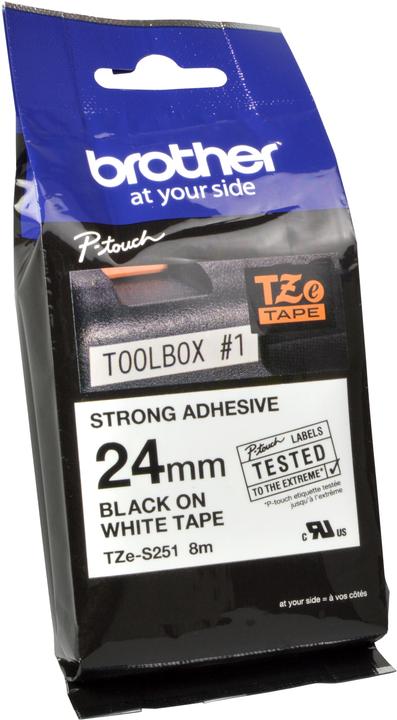 Produktbild Brother Tze-S251 (2.40 cm, Schwarz, Weiss)