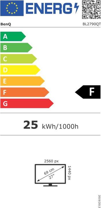 Label énergétique BenQ BL2790QT (2560 x 1440 pixels, 27")