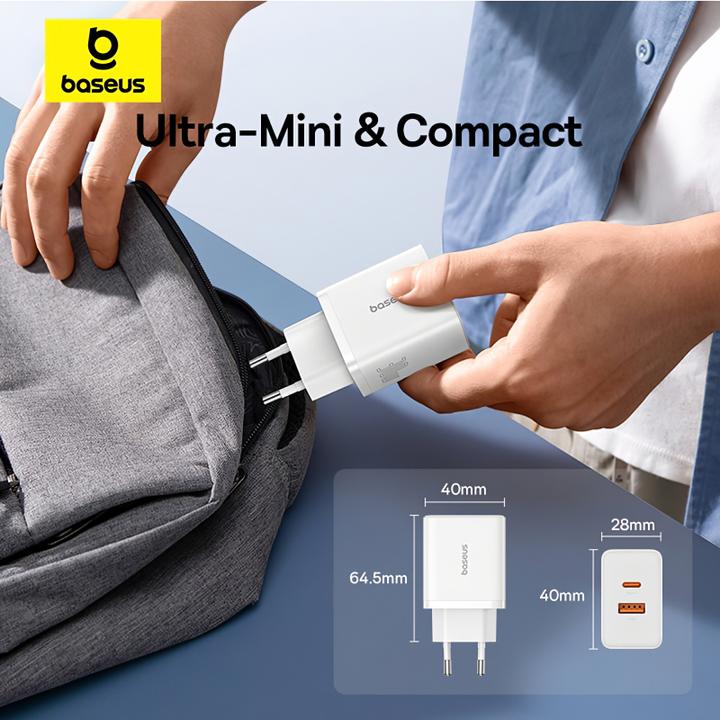 Produktbild Baseus Cube, 30W, 2.4A, 1 x USB-A - 1 x USB-C, weiss (30 W)