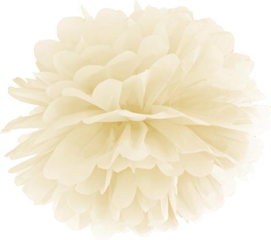 Image du produit Partydeco Pompom en papier tissu, crème, 25cm (1 pkt / 1 pc.)