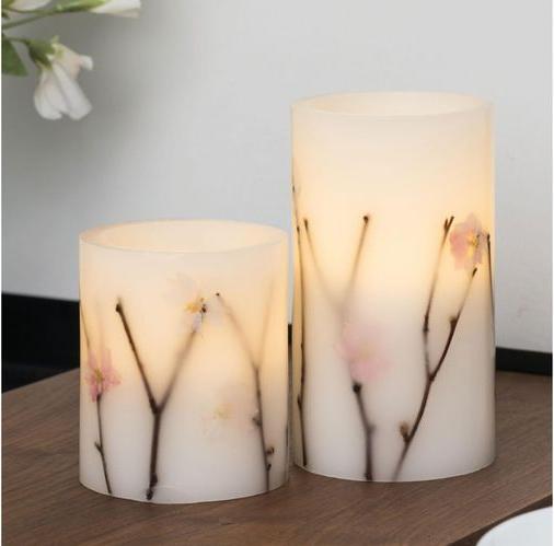 Image du produit Pauleen Bougie de cire LED Shiny Blossom (lot de 2) (2 x)