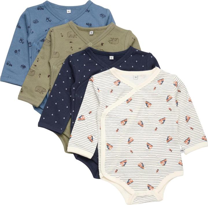 Pippi Wrap Long Sleeve Body 4 Set Deep Lichen Green Gr. 80 (80)