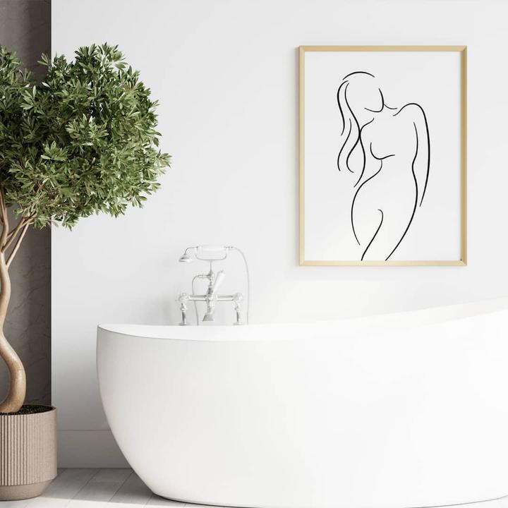 Image du produit Trenddeko Lineart - La silhouette d'une femme (30 x 40 cm)