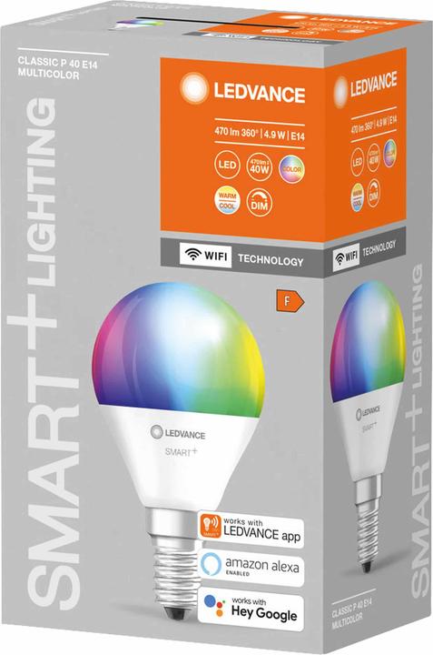 Produktbild Ledvance Smart+ Wifi Mini Bulb (E14, 5 W, 470 lm, 1 x, F)