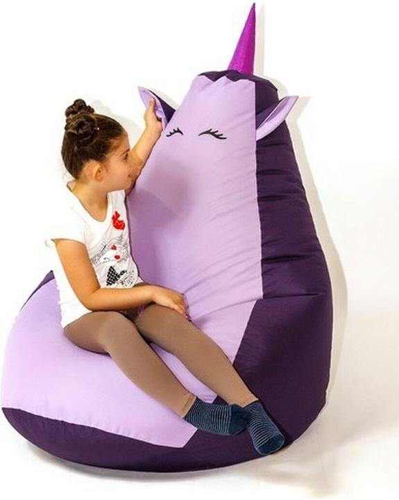 Actual product image Go Gift Sako bag pouffe unicorn purple light purple L 105 x 80 cm