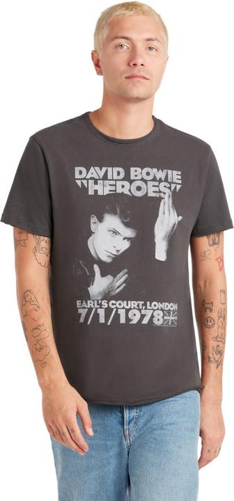 Actual product image Amplified Unisex Adult Heroes 1978 David Bowie T-Shirt (3XL)