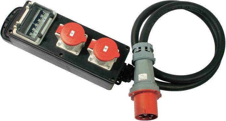 Actual product image As - Schwabe Solid rubber socket strip (2 x, CEE, 2 m)