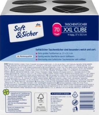 Produktbild dm Soft&Sicher Taschentücher Box