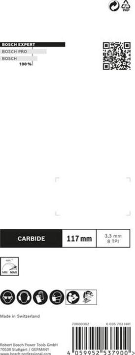 Actual product image Bosch Professional Zubehör Expert 'Plastic Composites Clean' T 301 CHM Jigsaw blade, 3 pieces