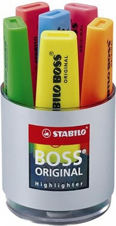 Actual product image STABILO Boss Original (Yellow, Blue, Green, Red, Orange, Pink, 5 mm, 6 x)