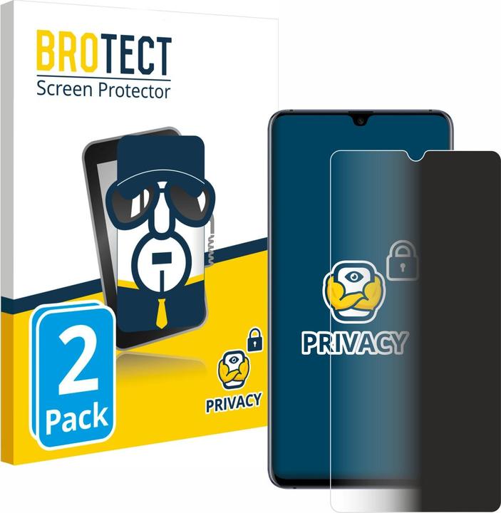 Image du produit BROTECT Film anti-regards Anti-Spy Privacy Film de protection contre la lumière bleue (2 pièce(s), Mate 20 X 5G)