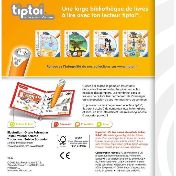 Image du produit tiptoi Mini Doc Les pompiers (Français, Collectif, 2024)
