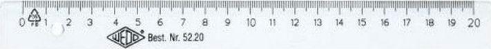 Actual product image Wedo Ruler 20 cm scale (20 cm)
