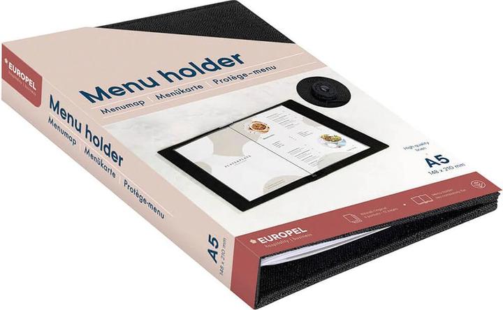 Image du produit Europel Chemise pour menus LEINEN, DIN A5, noir (A5, 1 x)