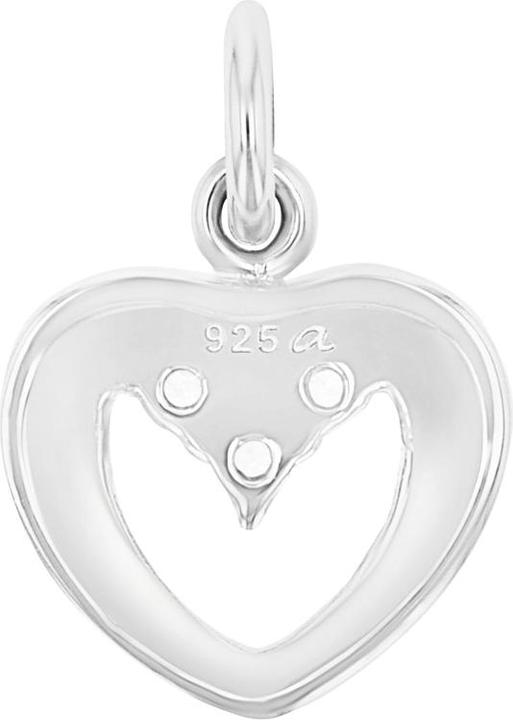 Actual product image Amor Cupid pendant for ladies, 925 Sterling silver, zirconia synth. | heart (Silver 925)