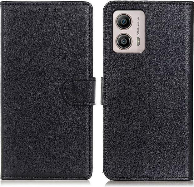 Actual product image MU Classic Litchi Leather Bookcover Series (Motorola Moto G13, Motorola Moto G23)