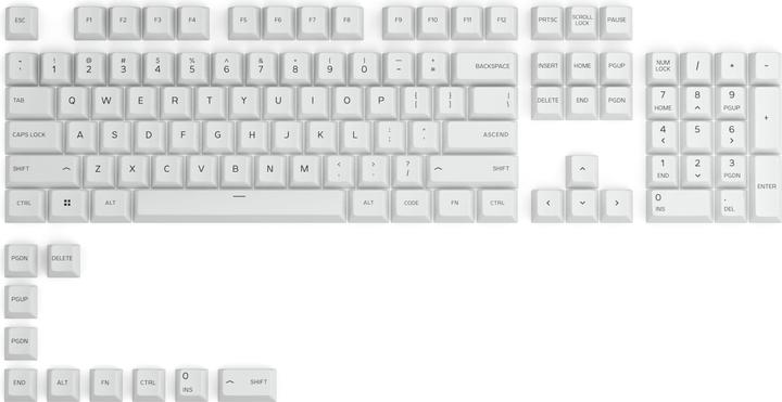 Actual product image Glorious PC Gaming Race GPBT Keycaps - 114 PBT keycaps, ANSI, US layout