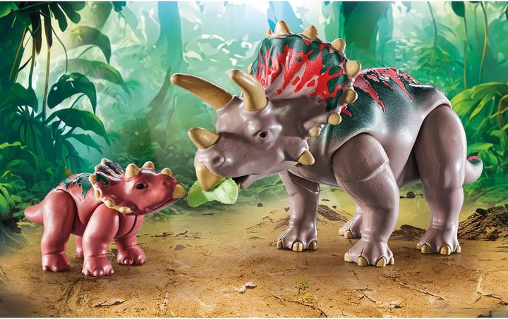 Produktbild Playmobil Triceratops mit Jungtier (71821, Playmobil Dinos)