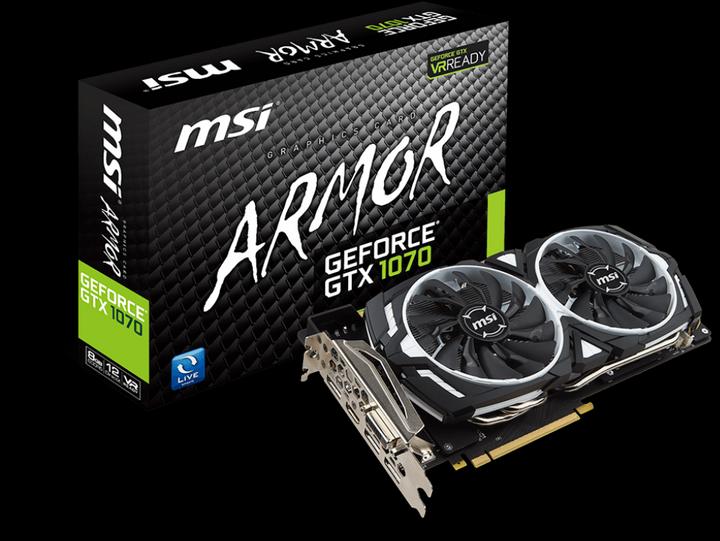 Produktbild MSI GeForce GTX 1070 ARMOR OC (8 GB)