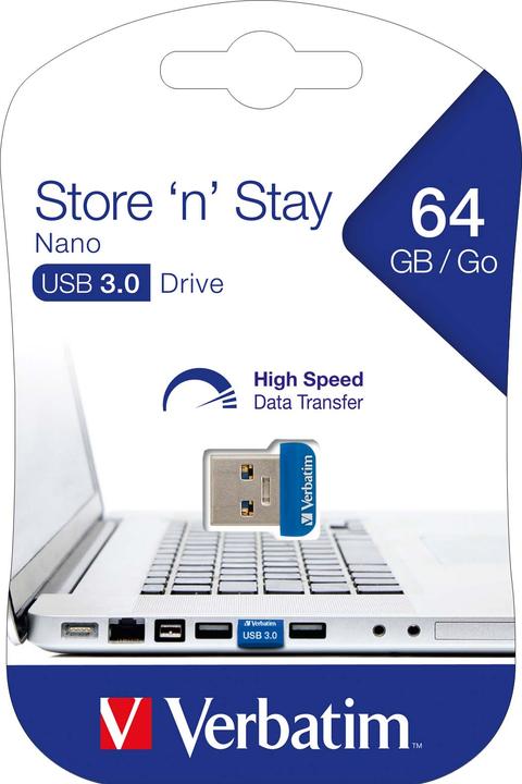 Actual product image Verbatim Nano (64 GB, USB-A, USB 3.0)