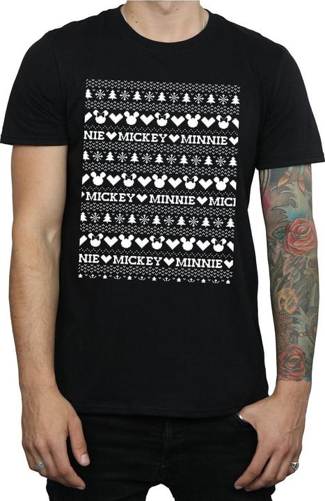 Produktbild Disney Mickey And Minnie Christmas Fair Isle TShirt (XXL)
