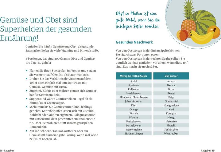 Nährwerte und Zutaten Diabetes Ratgeber: Genussvoll abnehmen mit Diabetes (Deutsch, Anne-Bärbel Köhle, 2021)
